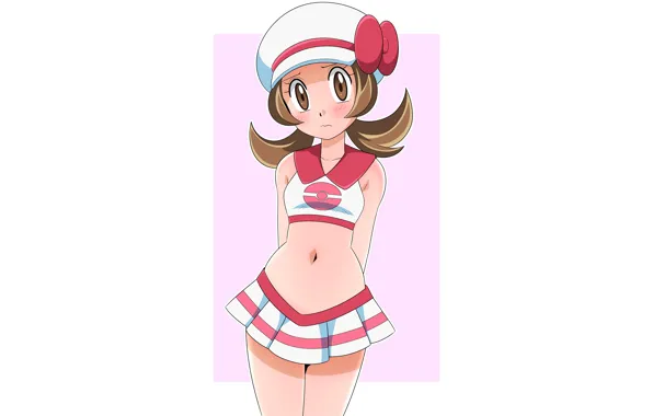 Picture girl, sexy, boobs, anime, beautiful, short hair, pretty, brunette, erotic, breasts, Pokemon, attractive, handsome, navel, …