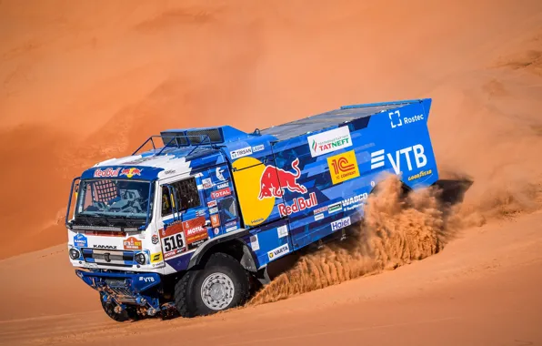 Picture sand, rally, 2018, KamAZ, 43509, "The silk road"
