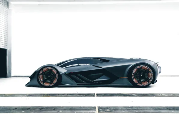 Picture Lamborghini, side view, in profile, 2017, The Third Millennium Concept