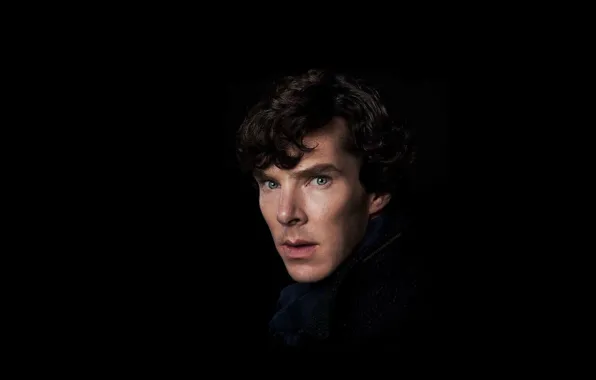 Picture look, background, black background, Benedict Cumberbatch, Benedict Cumberbatch, Sherlock, Sherlock BBC, Sherlock Holmes, Sherlock (TV …