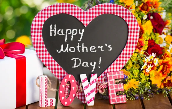 Picture love, flowers, gift, heart, Love, Mother's day, Mother's Day