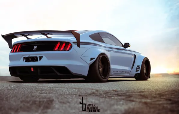 Picture coupe, Muscle car, Shelby GT350R, Javier Oquendo, high-tech version of Ford Mustang