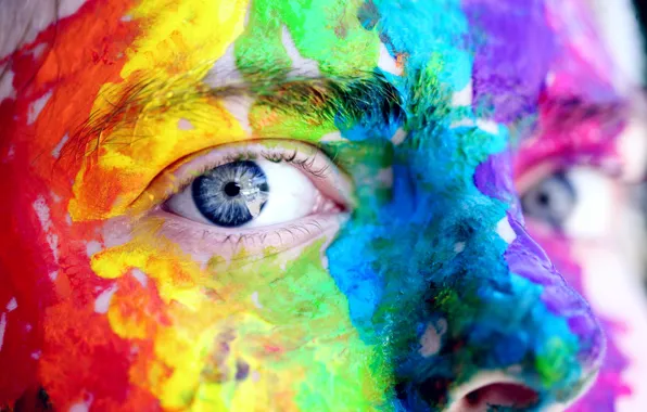 Picture LOOK, COLOR, FACE, EYES, PAINT
