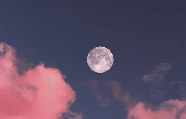 Picture the sky, clouds, the moon, the full moon