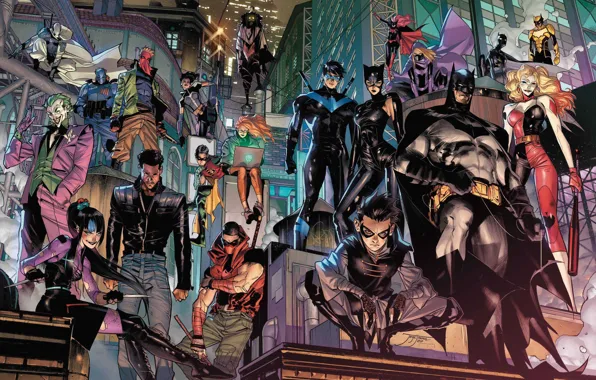 Picture Joker, Batman, Batman, Joker, Harley Quinn, Robin, DC Comics, Robin, Harley Quinn, Comics