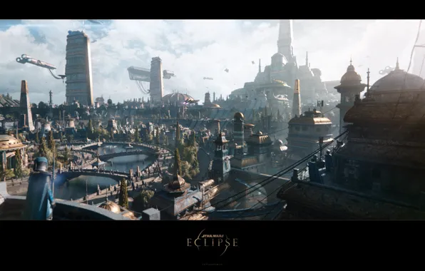 Picture city, the city, fiction, Star wars, Eklips, Naboo, Naboo, Star Wars Eclipse