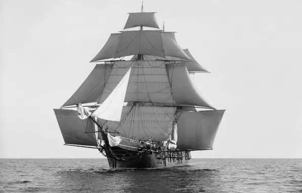 Picture retro, ship, sailing, Monongahela