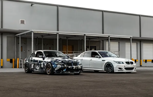 Picture BMW, White, E92, E60, Angel eyes