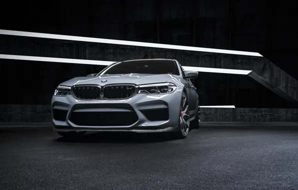 Picture BMW, Night, Shadow, Gray, Face, F90