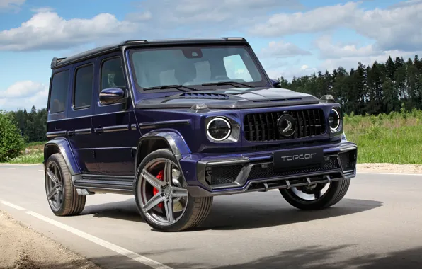 Picture Mercedes-Benz, Mercedes, Front, Inferno, Road, Ball Wed, G-Class, Forest, W463