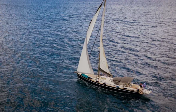 Picture sea, the way, the wind, yacht, Greece, top, sails, Yacht, Greece, плавание под парусом