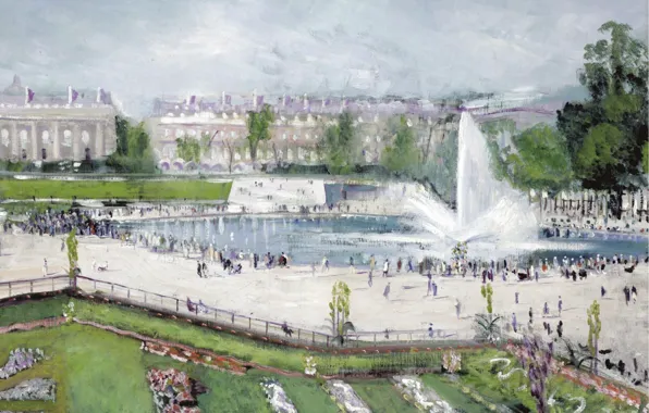 Picture picture, the urban landscape, The Tuileries Garden, Lucien Adrion, Lucien Adrion