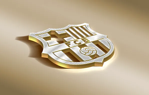 Picture Logo, Golden, Football, Soccer, FC Barcelona, Barca, Emblem, Spanish Club