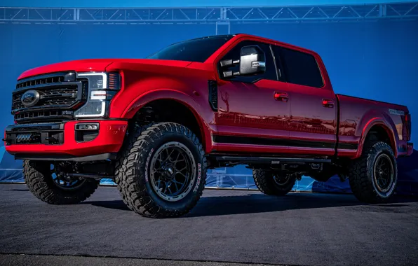 Picture Ford, Red, Front, F-250, Ford F-250, CGS Performance, SEMA 2019