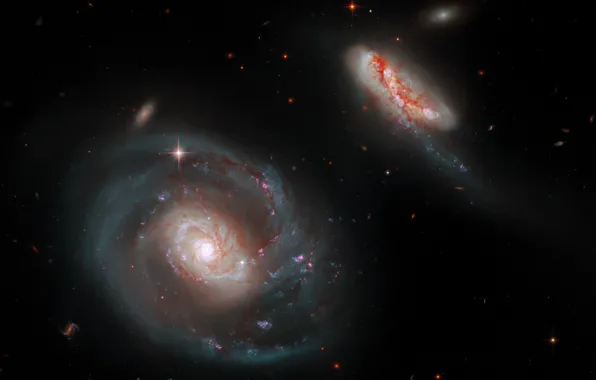 Picture galaxy, radiation, infrared, сейфертовская, пекулярные, IC 5283, KCPG 575A, спиральные, PGC 70348, IRAS23007+0836, с перемычкой, …