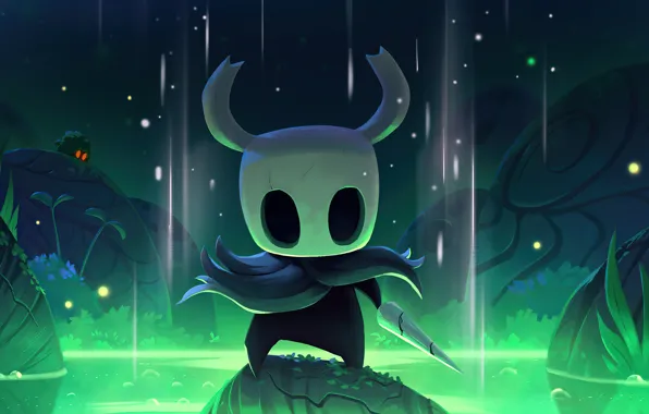 Picture lake, glow, being, Hollow Knight