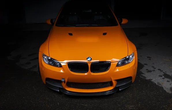 Picture BMW, Orange, Front, E90, Face, Sight