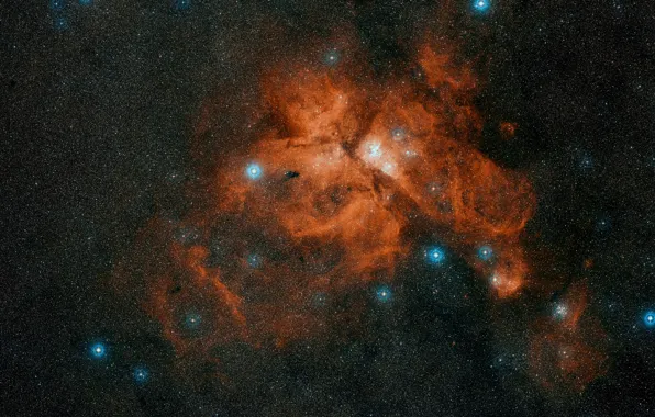Picture Eta Carinae, Constellation Carina, Field of view, η Car A, η Car B, Trumpler 16 …