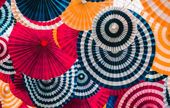 Picture colorful, circles, blur, decoration, bright, umbrellas, miscellanous