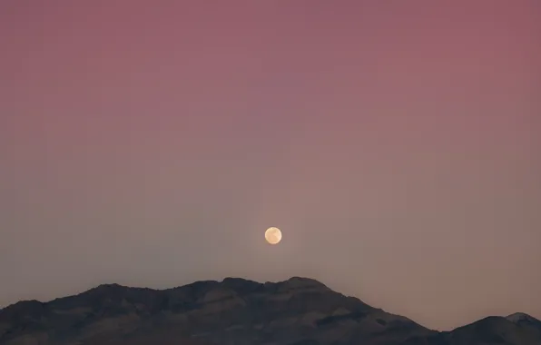 Picture moon, moonrise, mountains