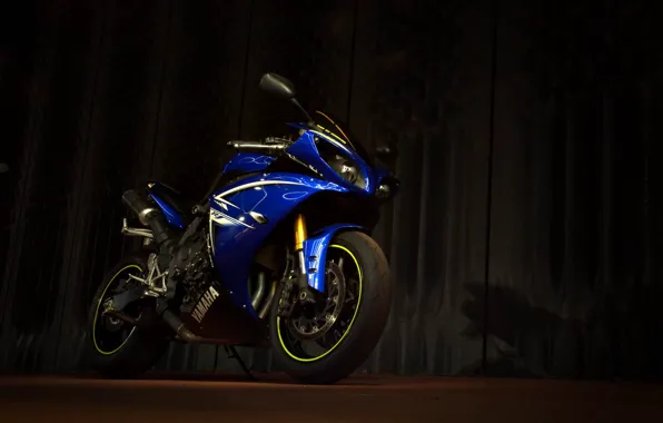 Picture Yamaha, Blue, YZF-R1