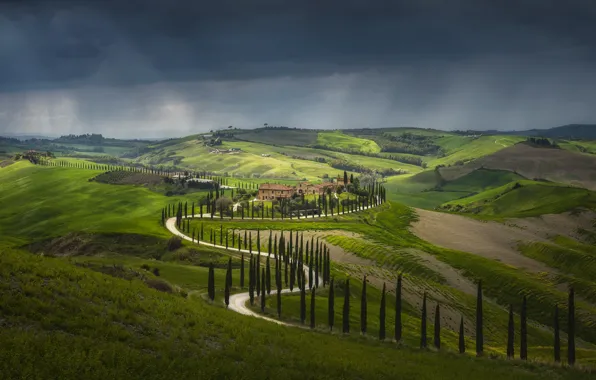 Picture road, Italy, Tuscany