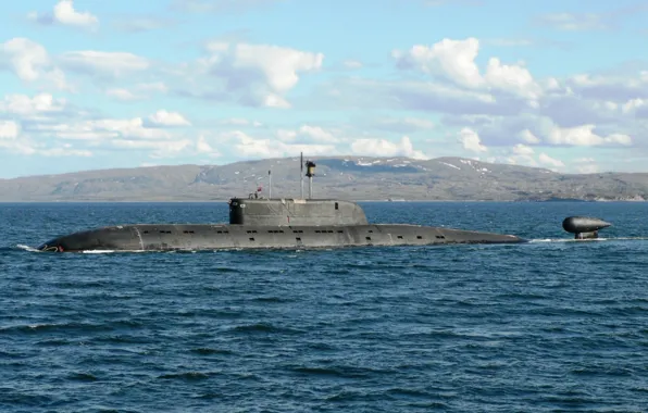 Picture submarine, atomic, surface course, проект 945а, Б-534
