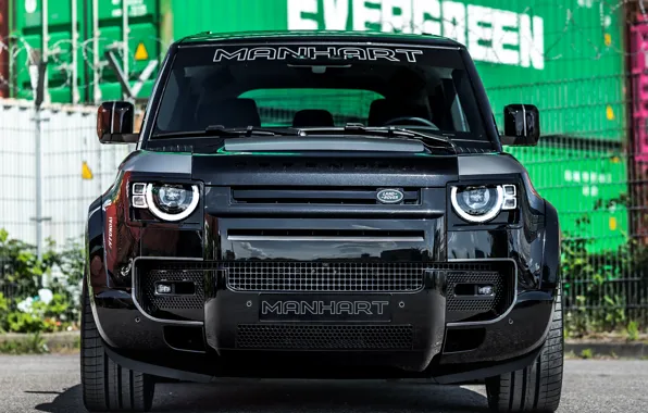 Picture Land Rover, Front, Black, Defender, Face, Manhart, 2021, DP500