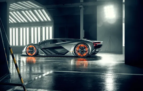 Picture Lamborghini, supercar, side view, The Third Millennium
