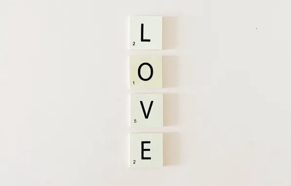 Picture white, love, letters, the word