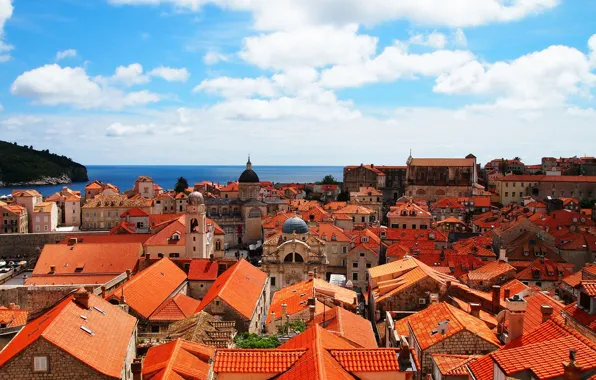 Picture the sky, roof, Croatia, Dubrovnik