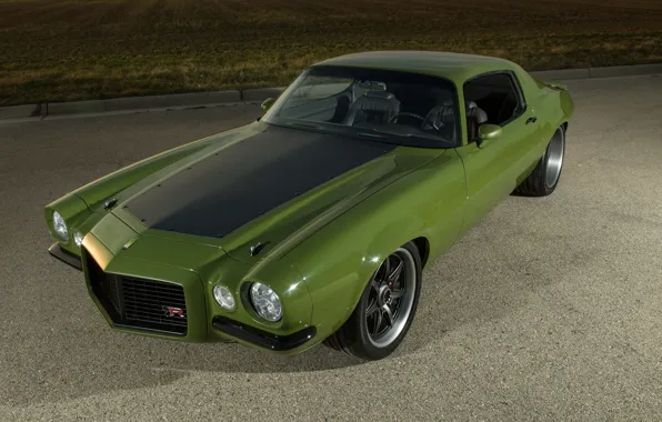 Picture Chevrolet, Camaro, 2012, Green, Front, 1970, Side, Grinch, Ringbrothers