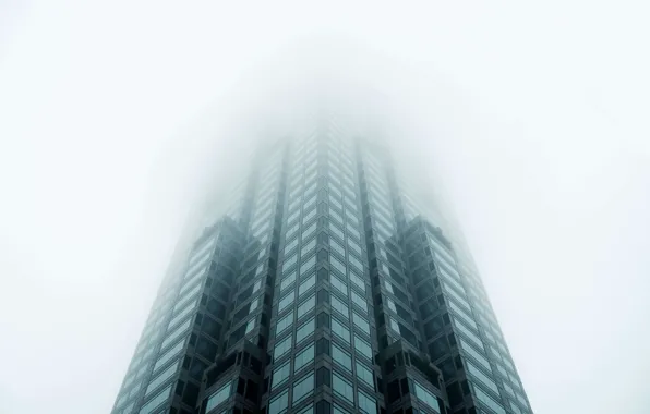 Picture fog, house, haze, skyscraper