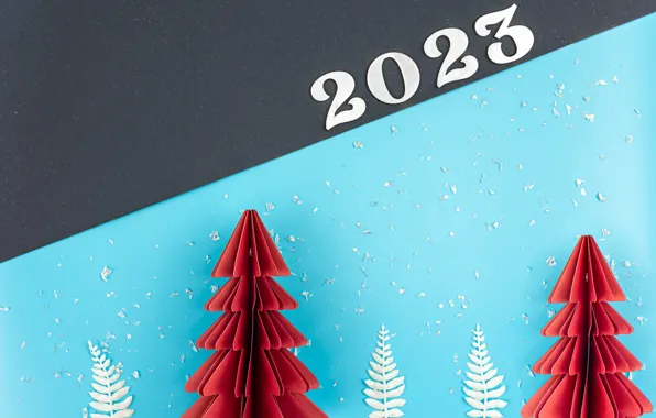 Picture leaves, snow, toys, line, figures, red, New year, grey background, blue background, date, division, Christmas …