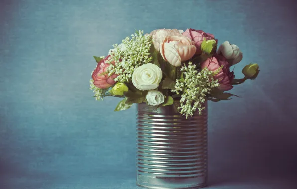 Picture flowers, background, bouquet, vase