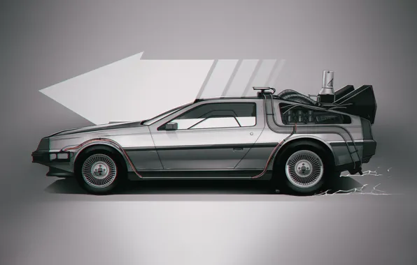 Picture Auto, Machine, Back to the future, DeLorean DMC-12, Art, DeLorean, DMC-12, Back to the Future, …