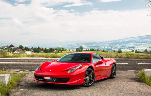 Picture Ferrari, red, 458, Italia