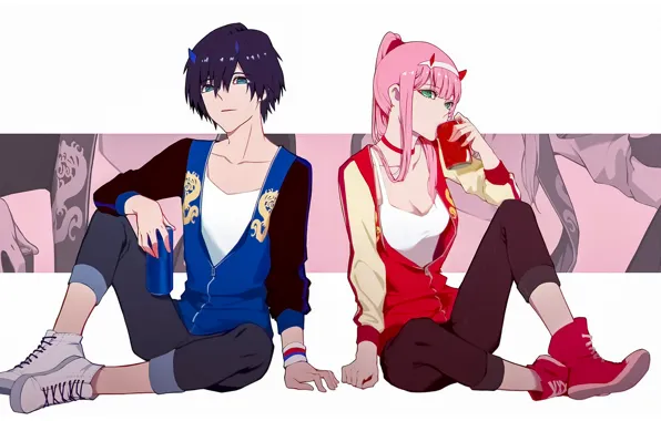 Picture girl, style, guy, Darling In The Frankxx, Cute in France