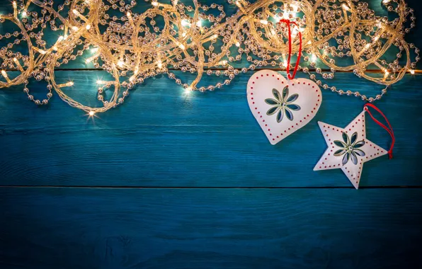 Picture background, holiday, lights, Christmas, garland