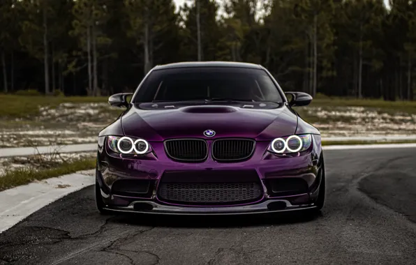 Picture BMW, Purple, E92, Face, Sight