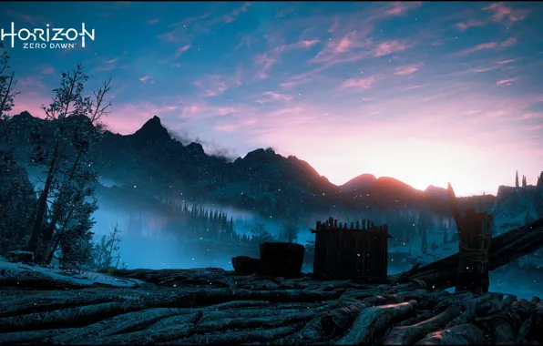 Picture game, nature, mountain, horizon zero dawn