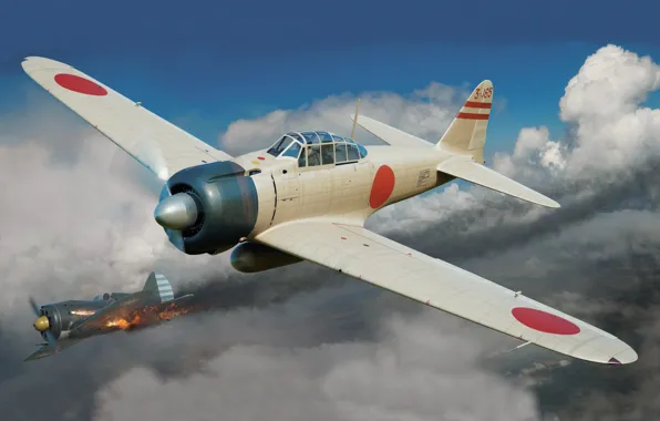 Picture Japan, Fighter, Combat aircraft, A6M2 Zero, Deck-based aircraft, A6M2 type 11