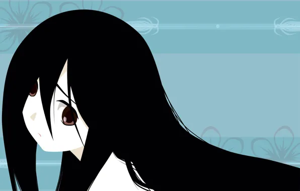Picture girl, blue background, Sayonara Zetsubou Sensei, Farewell bleak Sensei