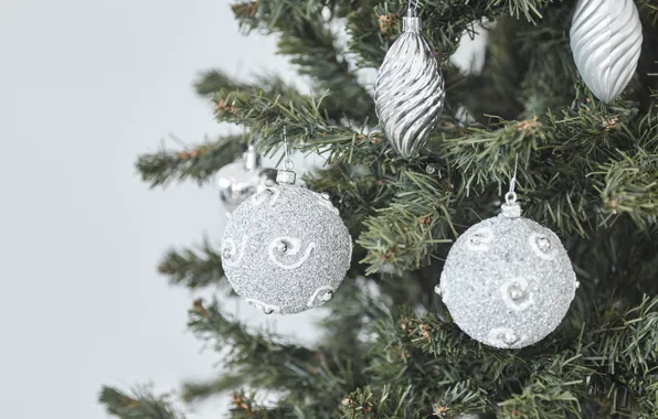 Picture decoration, balls, tree, New Year, Christmas, Christmas, balls, New Year, decoration, xmas, Merry, fir tree
