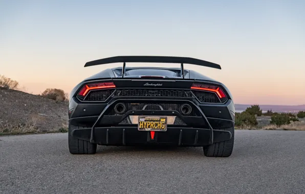 Picture sunset, the evening, Lamborghini, rear view, Performante, Huracan, 2020, VF Engineering