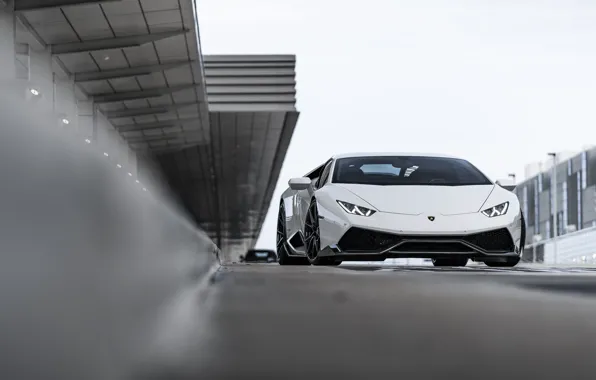 Picture Lamborghini, White, VAG, Performante, Asphalt, Huracan