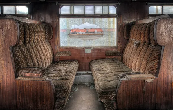 Picture train, the car, chairs