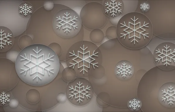 Picture snowflakes, background, balls, texture, decoration