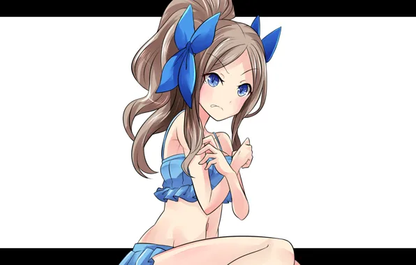 Picture girl, sexy, cleavage, long hair, brown hair, boobs, anime, blue eyes, beautiful, pretty, breasts, attractive, …