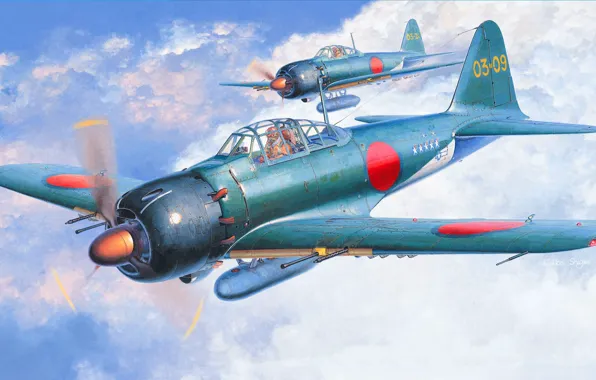 Picture Japan, Zero, A6M5c, Combat aircraft, A6M5 Zero, A6M Reisen, A6M5c model 52c
